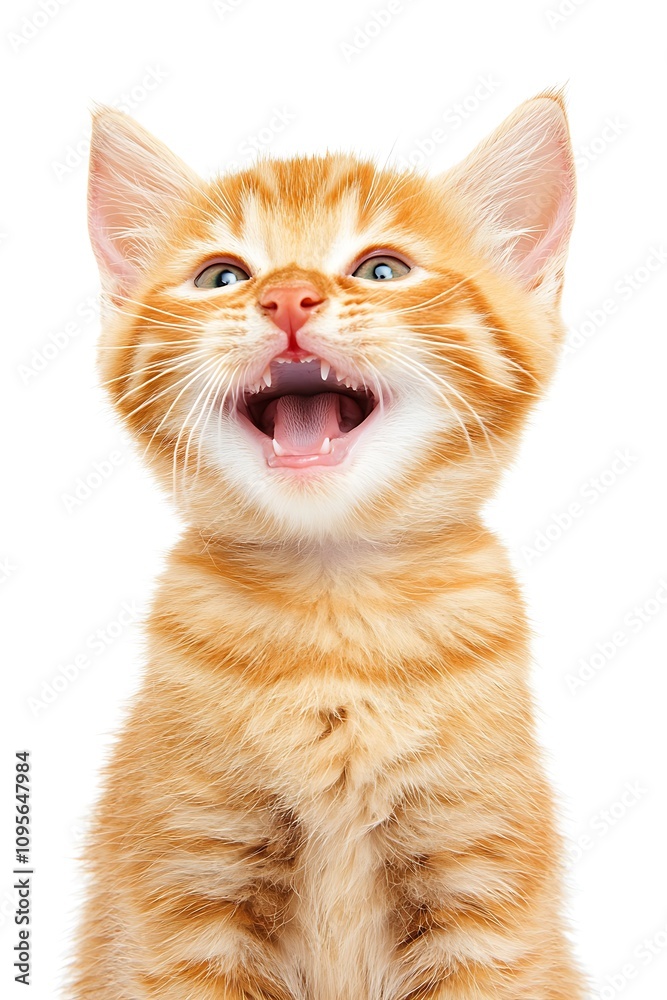 Playful Orange Kitten with Big Blue Eyes Playful Orange Kitten with Big Blue Eyes