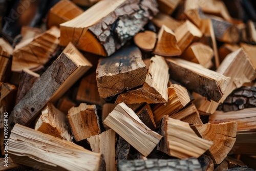 Wallpaper Mural Image of Big stack of chopped firewood outdoors. Texture for background usage Torontodigital.ca