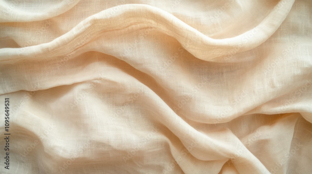 Elegant Soft Beige Fabric Drapery for Stylish Backgrounds
