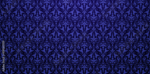 decorative floral pattern dark blue colors backgrounds for Decorative wallpapers, knitted fabric textured, fabric printing, birthday invitation covers, wrapping paper, covering book elements templates