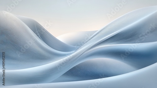 Wallpaper Mural Serene Abstract Waves in Soft Blue Tones Torontodigital.ca
