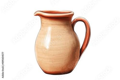 High-resolution jug isolated on transparent background for culinary projects- kitchenware designs- and beverage-themed illustrations in digital art and marketing