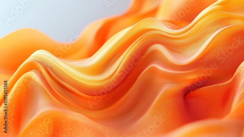 Vibrant Orange Waves: A Flowing Abstract Design