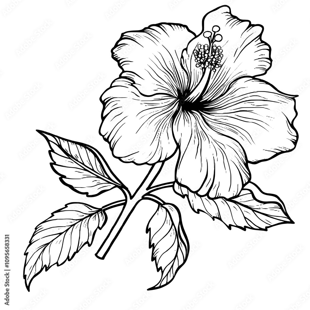 Flor de Maga illustration, Puerto Rico flower SVG  
