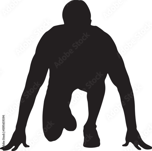 Vector Silhouette Collection: Clean and Bold Designs Young muscular man doing exercises