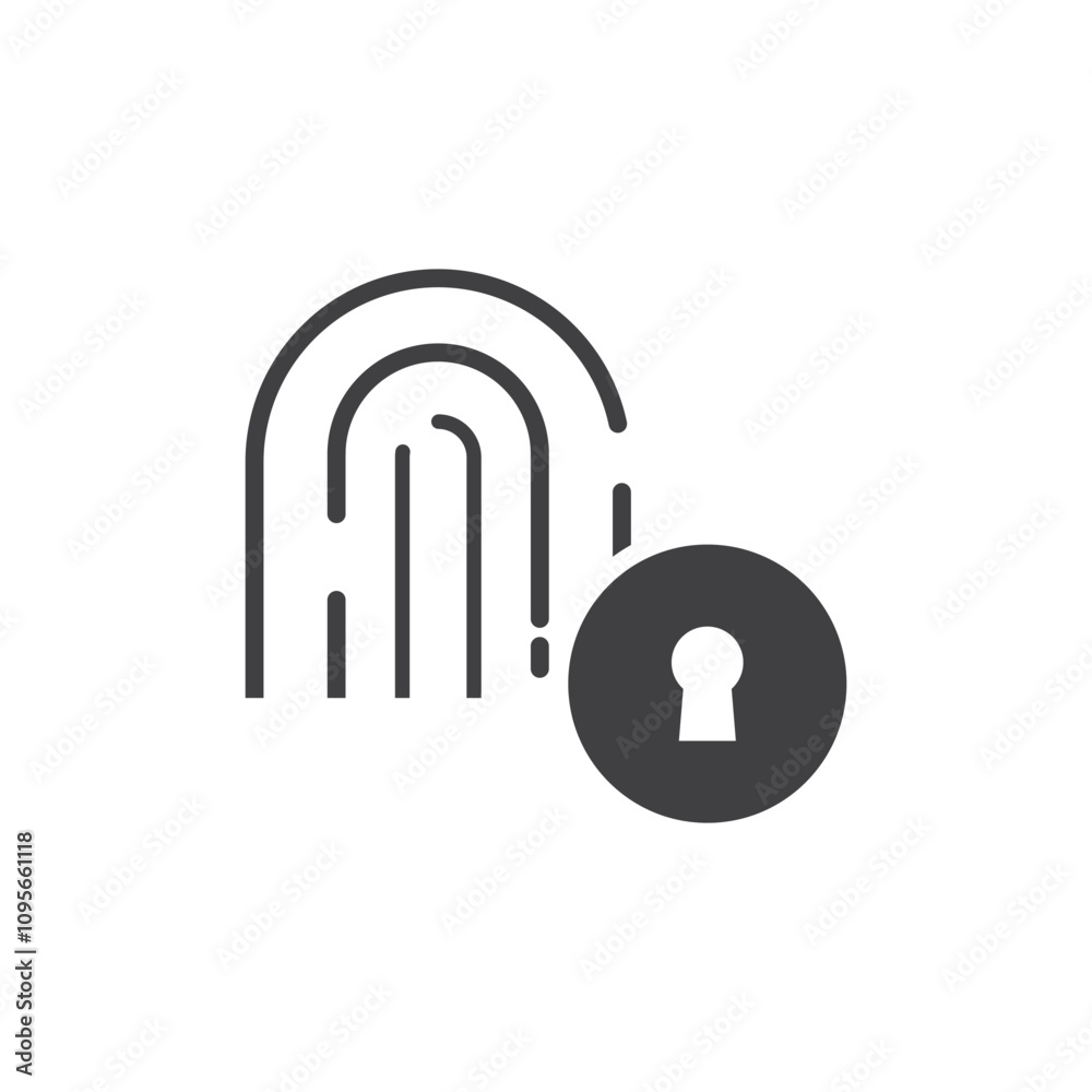 Fingerprint technology logo icon Fingerprint technology logo icon