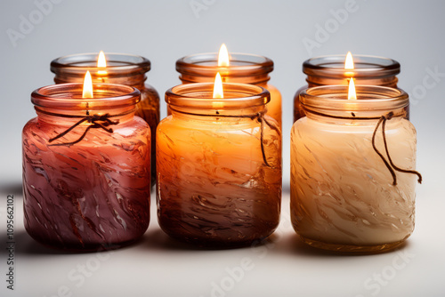 Handmade Candles on a White 