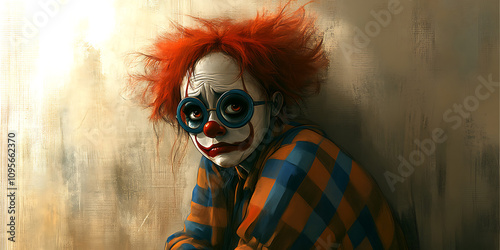 Sad Clown Digital Painting 