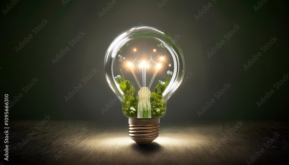 LED light bulb energy concept technology into glass LED light bulb energy concept technology into glass