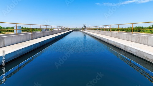 Reclaimed wastewater being pumped into a cooling tower for industrial cooling processes   industrial cooling, wastewater reuse