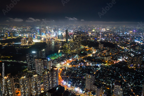 ホーチミン市街の夜景

