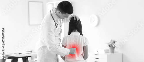 Doctor checking posture of ...