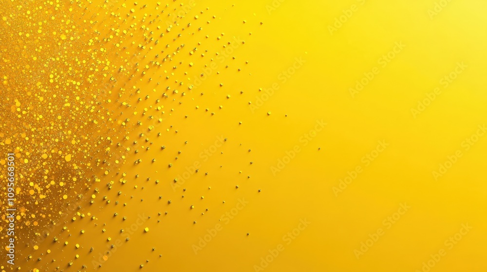 Vibrant Yellow Abstract Background with Glittering Particles Vibrant Yellow Abstract Background with Glittering Particles
