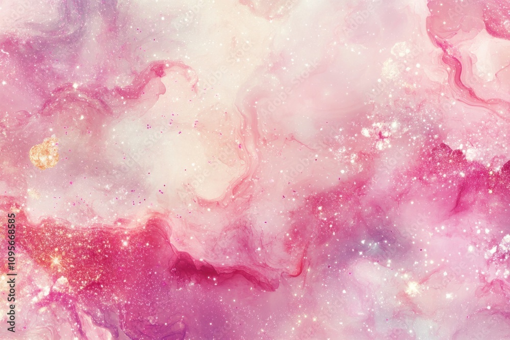Romantic pink and white abstract nebula background with a glowing celestial effect Romantic pink and white abstract nebula background with a glowing celestial effect