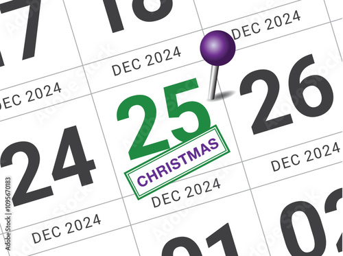 2025 Christmas Closeup Calendar