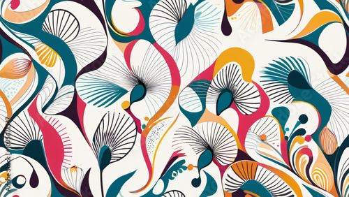 seamless pattern with feathers