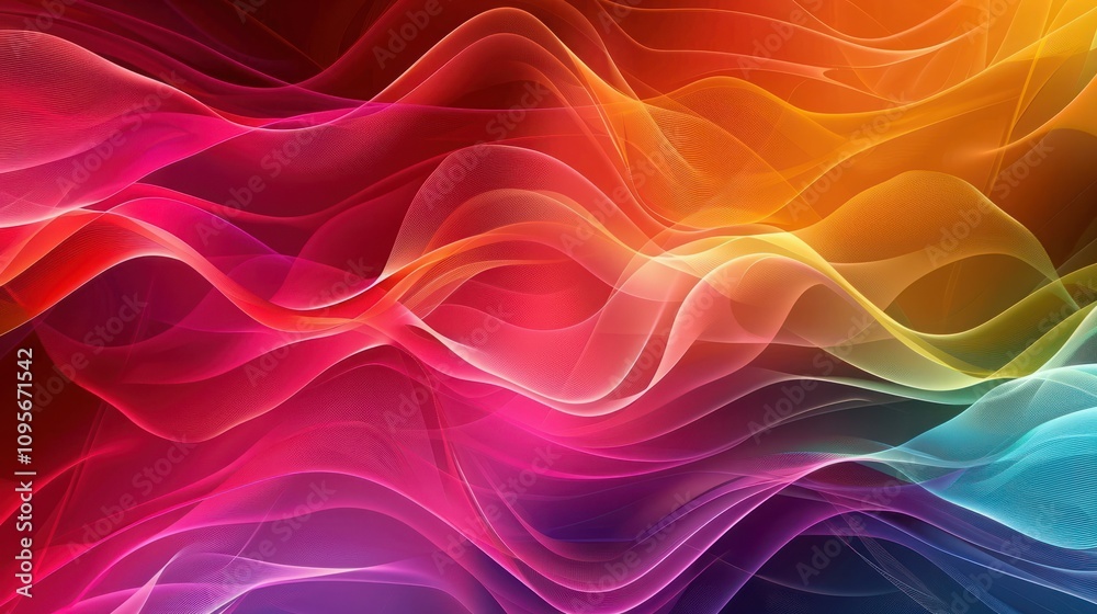 custom made wallpaper toronto digitalcolorful wavy abstract background,