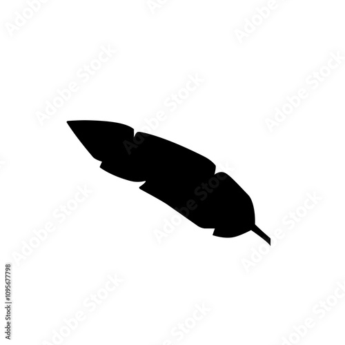 banana leaf silhouette icon