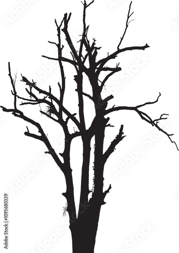 Vector Silhouette Collection: Clean and Bold Designs Set of dead tree