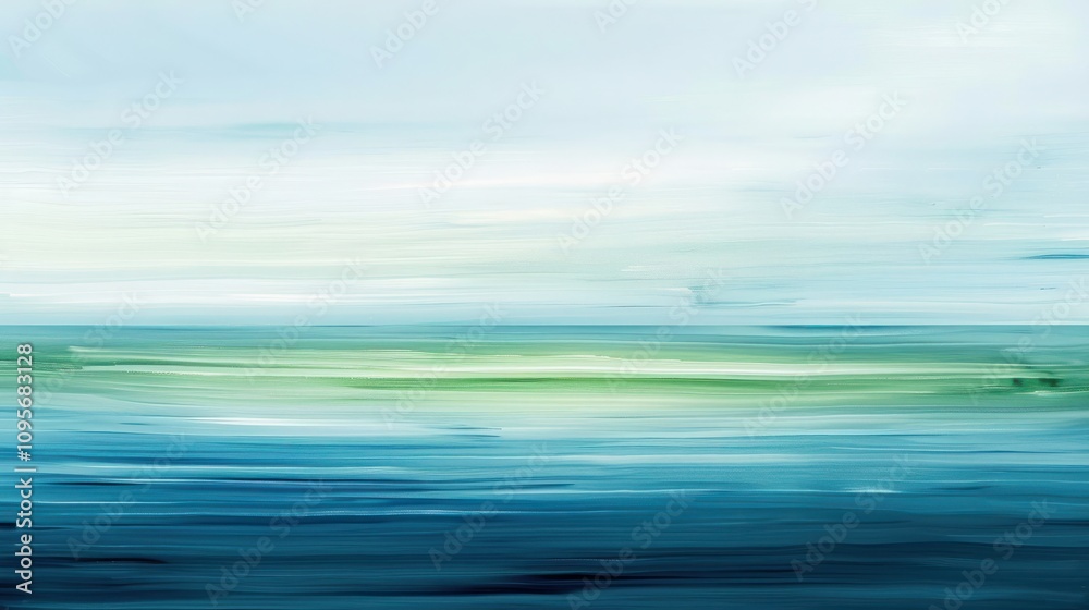 Tranquil Horizon Abstract Background with Blue and Green Palette Tranquil Horizon Abstract Background with Blue and Green Palette