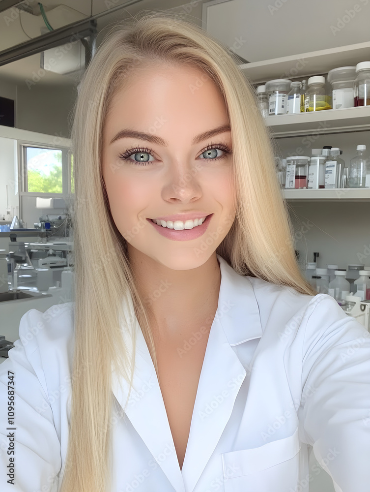 Gorgeous Scientist in Lab Coat Gorgeous Scientist in Lab Coat