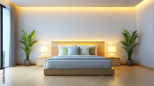 Modern bedroom design cozy atmosphere home decor minimalist style serene environment