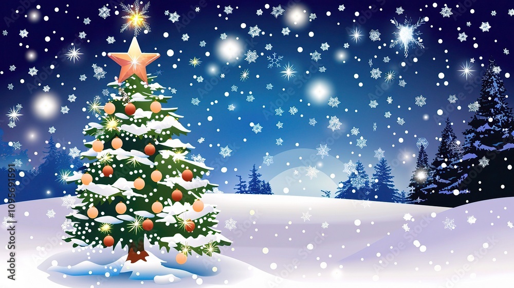 Christmas Background Material Illustration - A Festive and Artistic Depiction for the Holiday Season. The Richly Colored and Detailed Illustration of the Christmas Background Christmas Background Material Illustration - A Festive and Artistic Depiction for the Holiday Season. The Richly Colored and Detailed Illustration of the Christmas Background