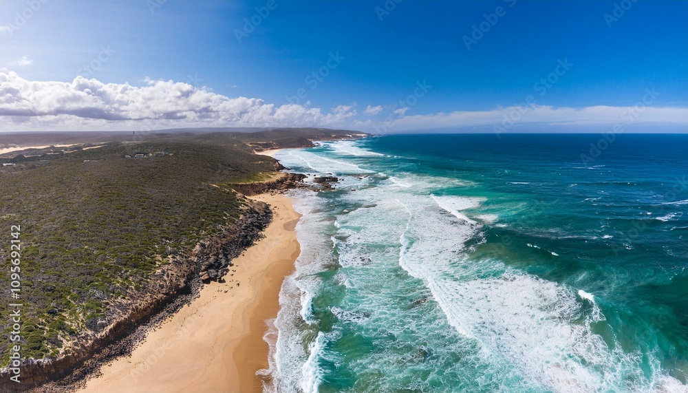 Fototapeta premium The ocean's rhythm captivates the soul. 