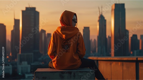 Urban Serenity: A Stylish Perspective at Sunset