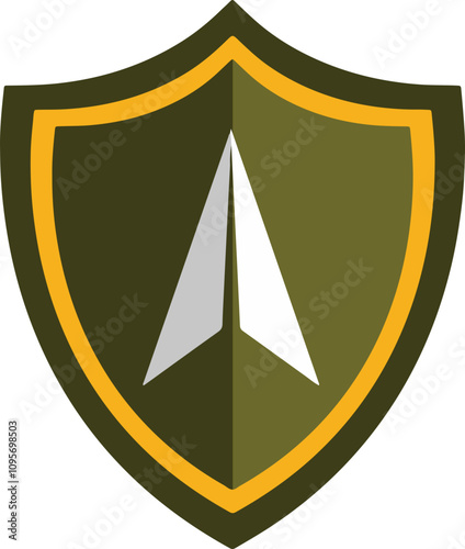 Dual Tone Military Unit Badge Shape Logo Icon Collection
