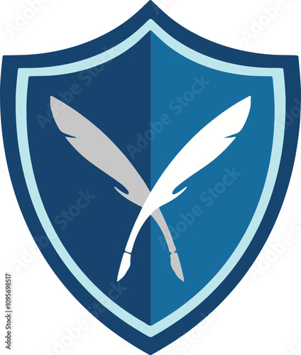Dual Tone Military Unit Badge Shape Logo Icon Collection