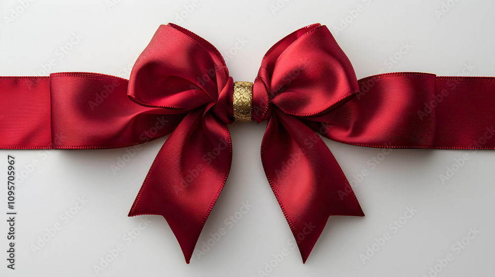 Elegant Red and Golden Ribbon and Bow on White Background – Minimalist Decorative Design Perfect for Gift Wrapping, Packaging, Social Media, Invitations, Branding, Ads, Product Catalogs, E-commerce Elegant Red and Golden Ribbon and Bow on White Background – Minimalist Decorative Design Perfect for Gift Wrapping, Packaging, Social Media, Invitations, Branding, Ads, Product Catalogs, E-commerce