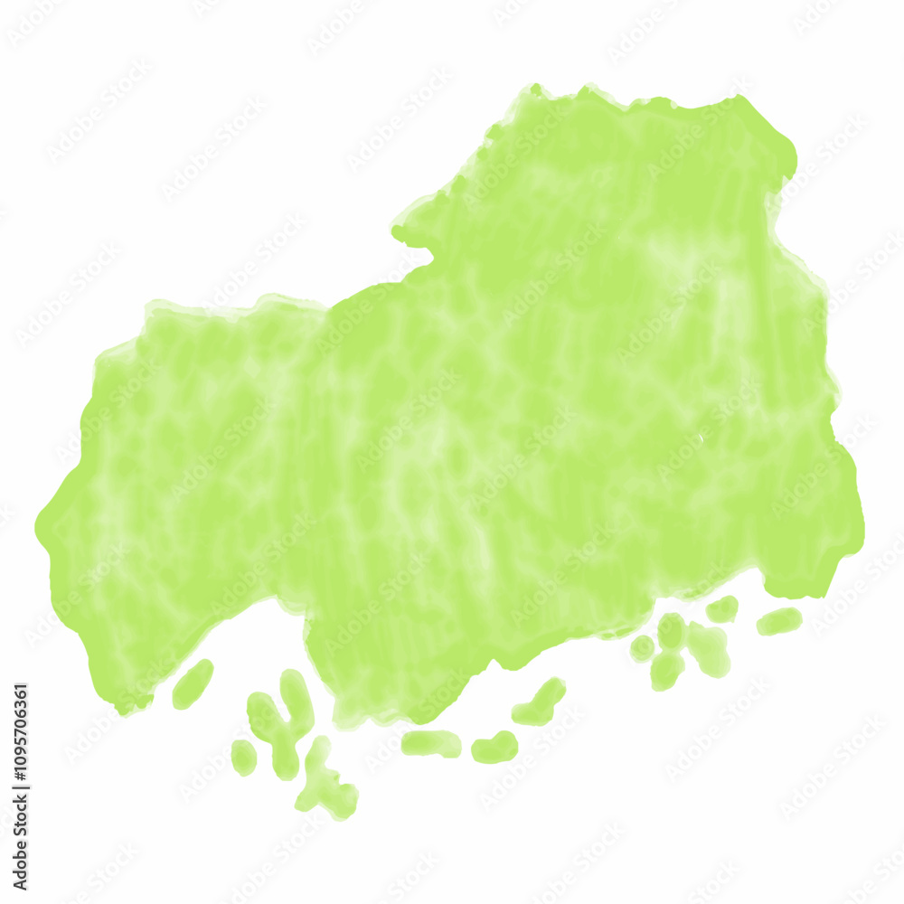 広島 地図 水彩 緑 アイコン 広島 地図 水彩 緑 アイコン