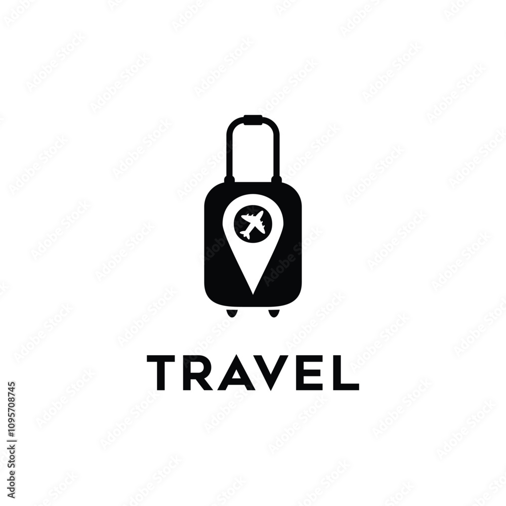 Naklejka premium travel abstract flat design icon logo