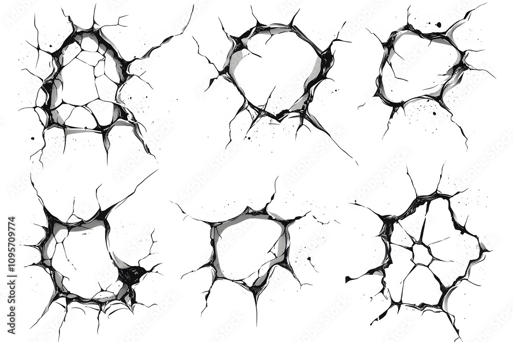 Obraz premium Cracked Wall Holes