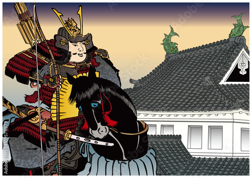 馬に乗る武士