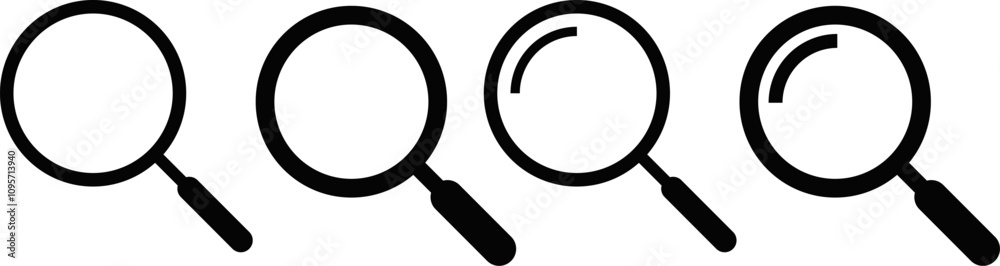 search or magnifying glass icon set. magnifying glass. Pixel perfect icon
