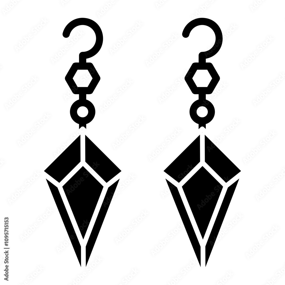 Fototapeta premium earring Solid icon