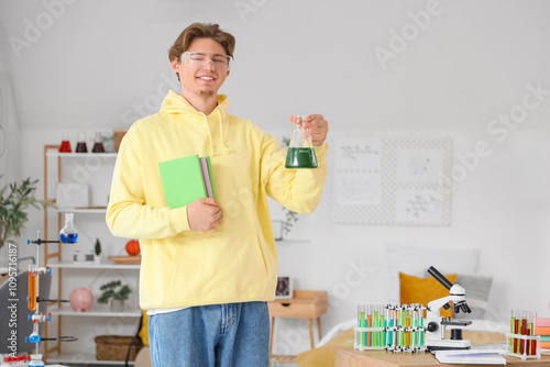 Male student in safety gogg...