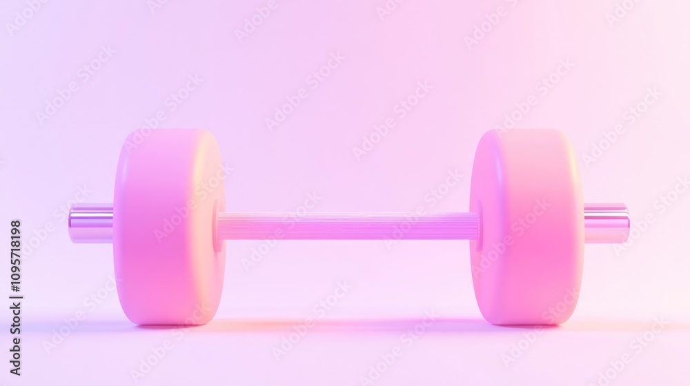 A pink dumbbell on a soft gradient background, symbolizing fitness and exercise. A pink dumbbell on a soft gradient background, symbolizing fitness and exercise.