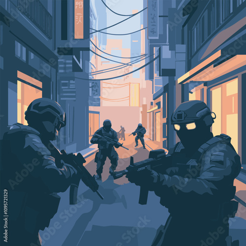 soldiers are having war exercises