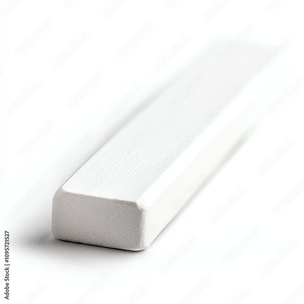 White chalk stick on a white isolated background. White chalk stick on a white isolated background.