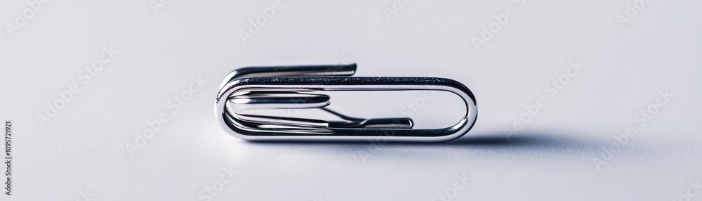 Single paperclip on a white isolate background. Single paperclip on a white isolate background.