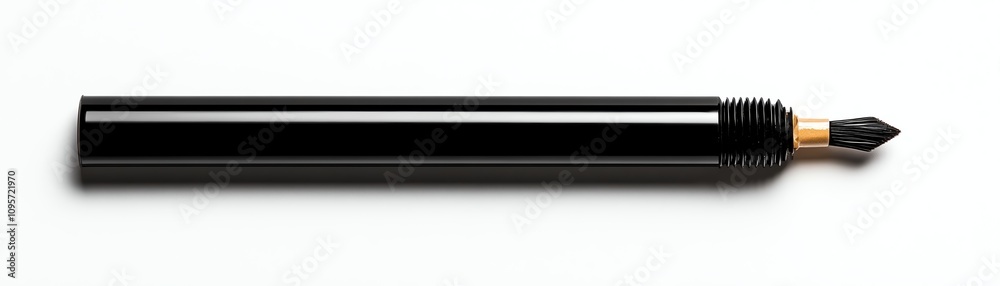 Black fountain pen on a white isolated background. Black fountain pen on a white isolated background.