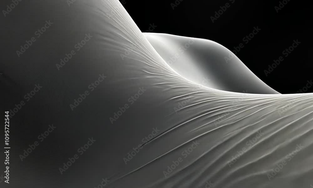 Flowing Silk Fabric with Gray and White Background for Depth Flowing Silk Fabric with Gray and White Background for Depth