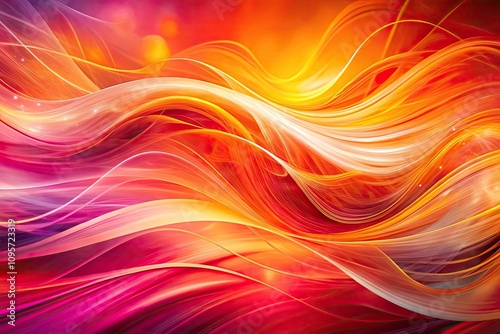 Wallpaper Mural Vibrant Abstract Double Exposure Background with Flowing Lines in Orange and Pink Hues for Energetic Design Themes Torontodigital.ca