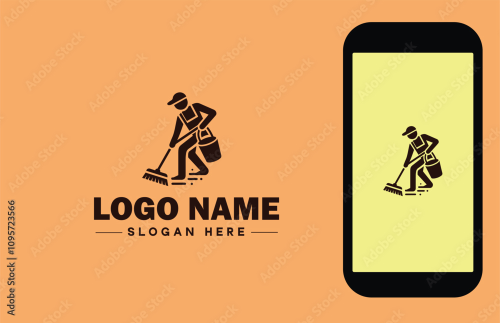 Janitorial Services icon Cleaning services Custodial services Commercial cleaning flat logo sign symbol editable vector Janitorial Services icon Cleaning services Custodial services Commercial cleaning flat logo sign symbol editable vector
