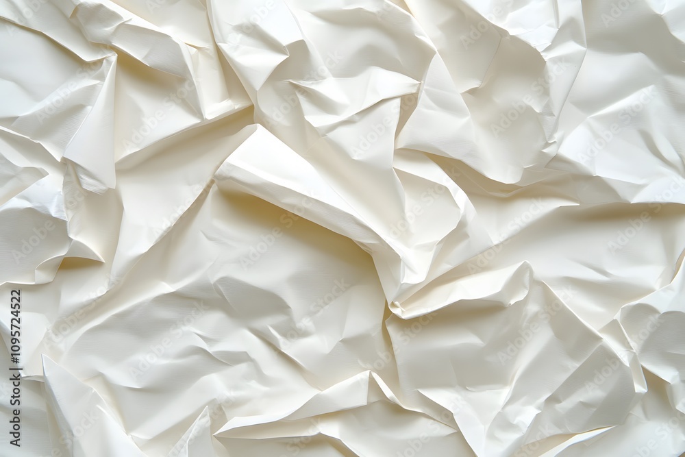 Obraz premium Crumpled White Paper Texture