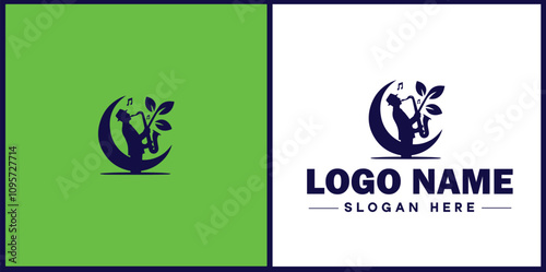 Jazz Club icon Jazz lounge Jazz bar Jazz venue flat logo sign symbol editable vector