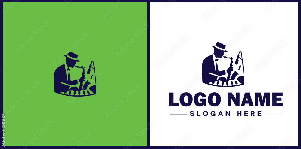 Jazz Club icon Jazz lounge Jazz bar Jazz venue flat logo sign symbol editable vector Jazz Club icon Jazz lounge Jazz bar Jazz venue flat logo sign symbol editable vector